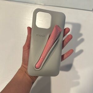 Rhode phone case and lipgloss iphone 15 pro max